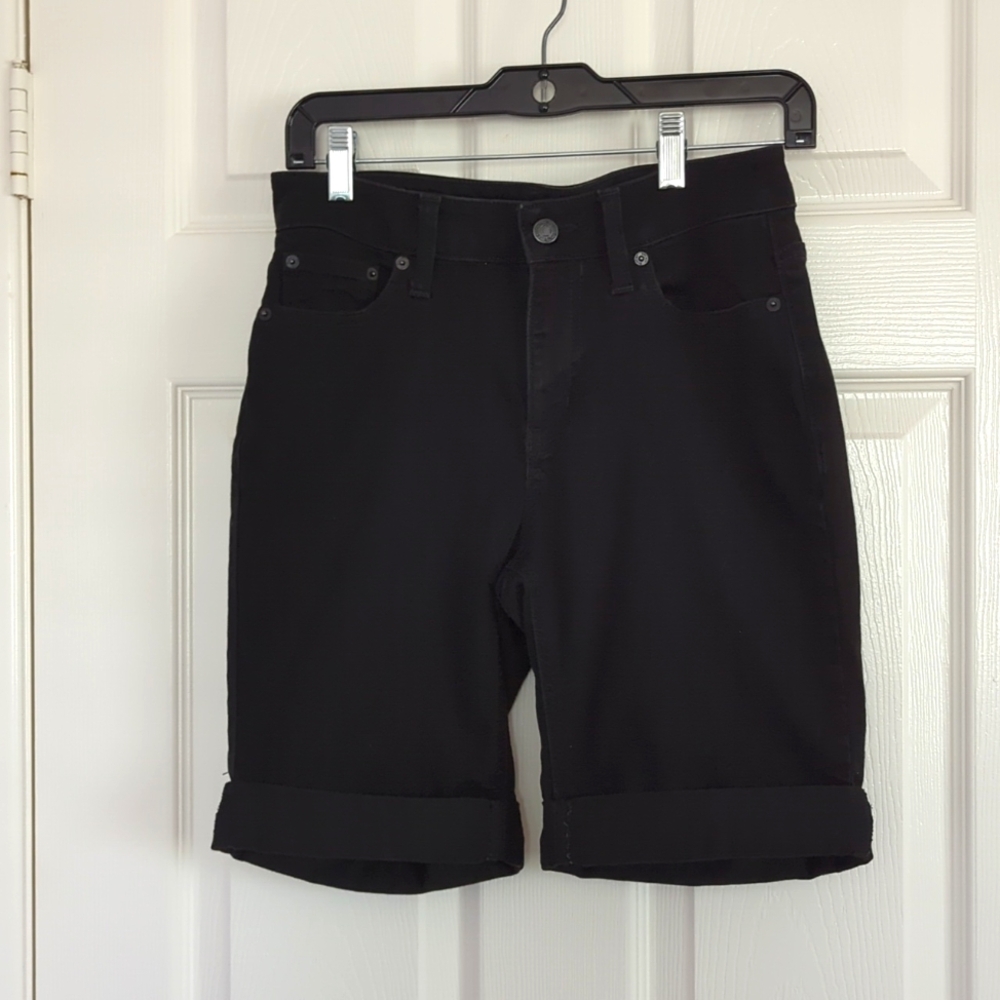 DKNY Cuffed Denim Jean Shorts